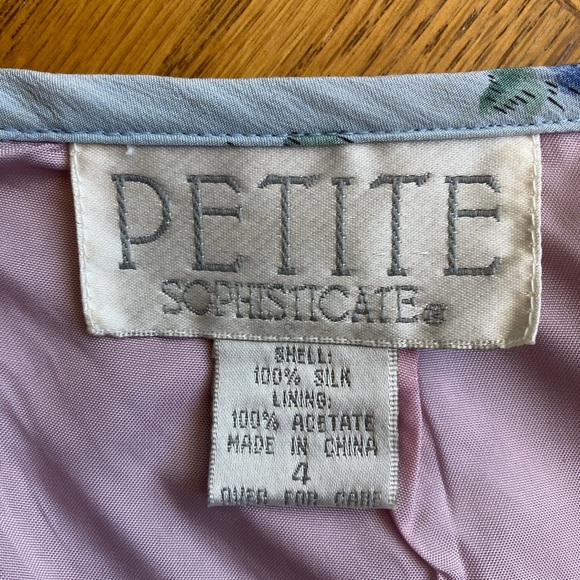 EUC PETITE SOPHISTICATE Silk Floral Skirt, Sz 4P - Picture 4 of 5